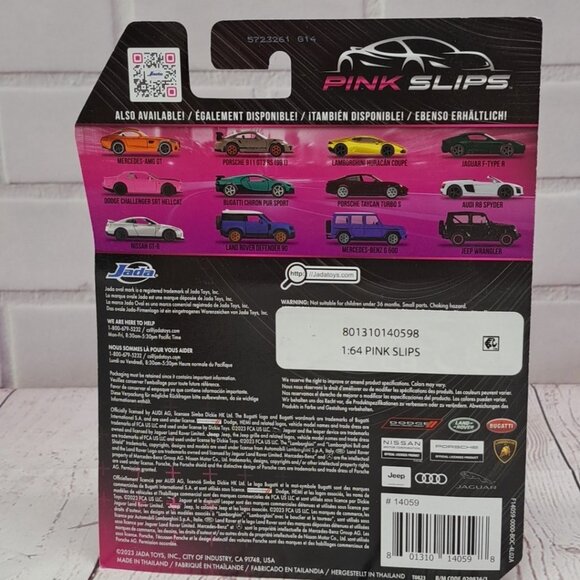 Jada Toys Pink Slips Audi R8 Spyder White Black Diecast 1:64, Limited Ed 2023 - Picture 5 of 6